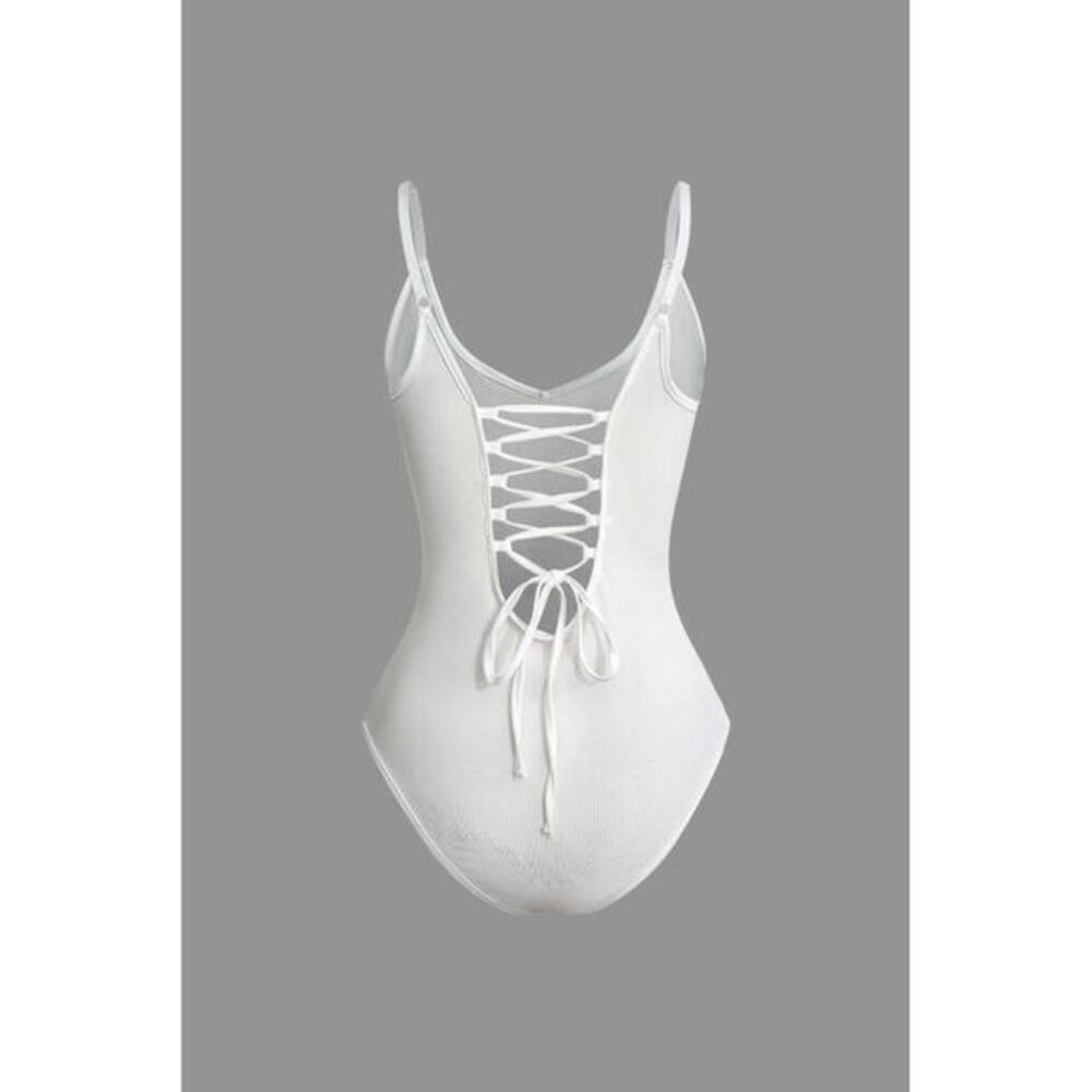 Micas Braided Tie White Bodysuit size‎ M